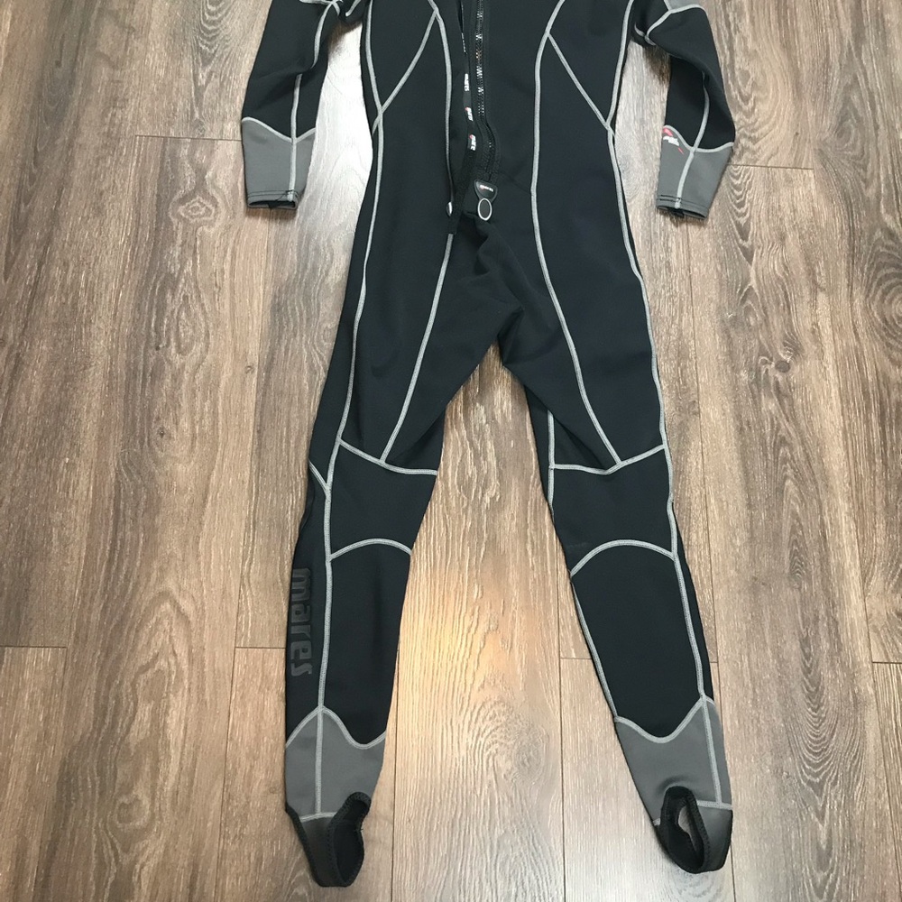 Mares Coral 1 Performance Watersports Mens Black Gray Elliptical Stretch Wetsuit View 6